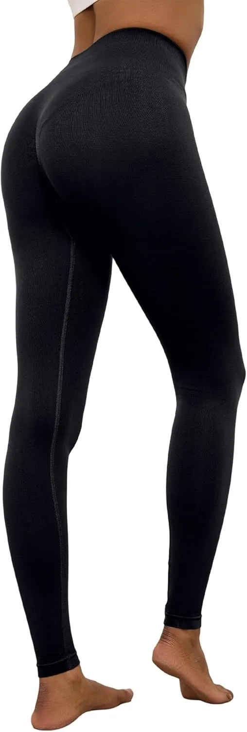 Yoga Scrunch Leggings for Women Seamless High-Waisted Workout Pants Tummy Control Gym