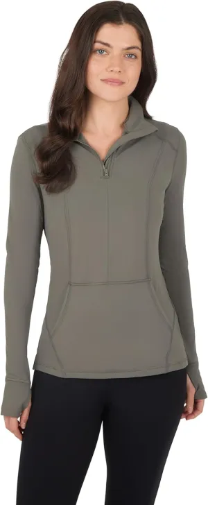 Yogalicious Half Zip Lightweight Workout Long Sleeve Athletic Jacket with Front Pockets and Thumbholes Yogalicious Half Zip Lightweight Workout Long Sleeve Athletic Jacket with Front Pockets and Thumbholes